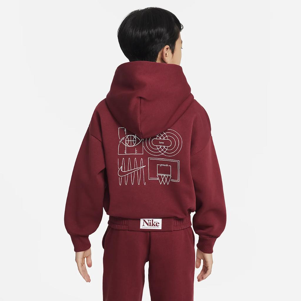 Nike Culture of Basketball Big Kids&#039; Oversized Pullover Basketball Hoodie FD4014-677