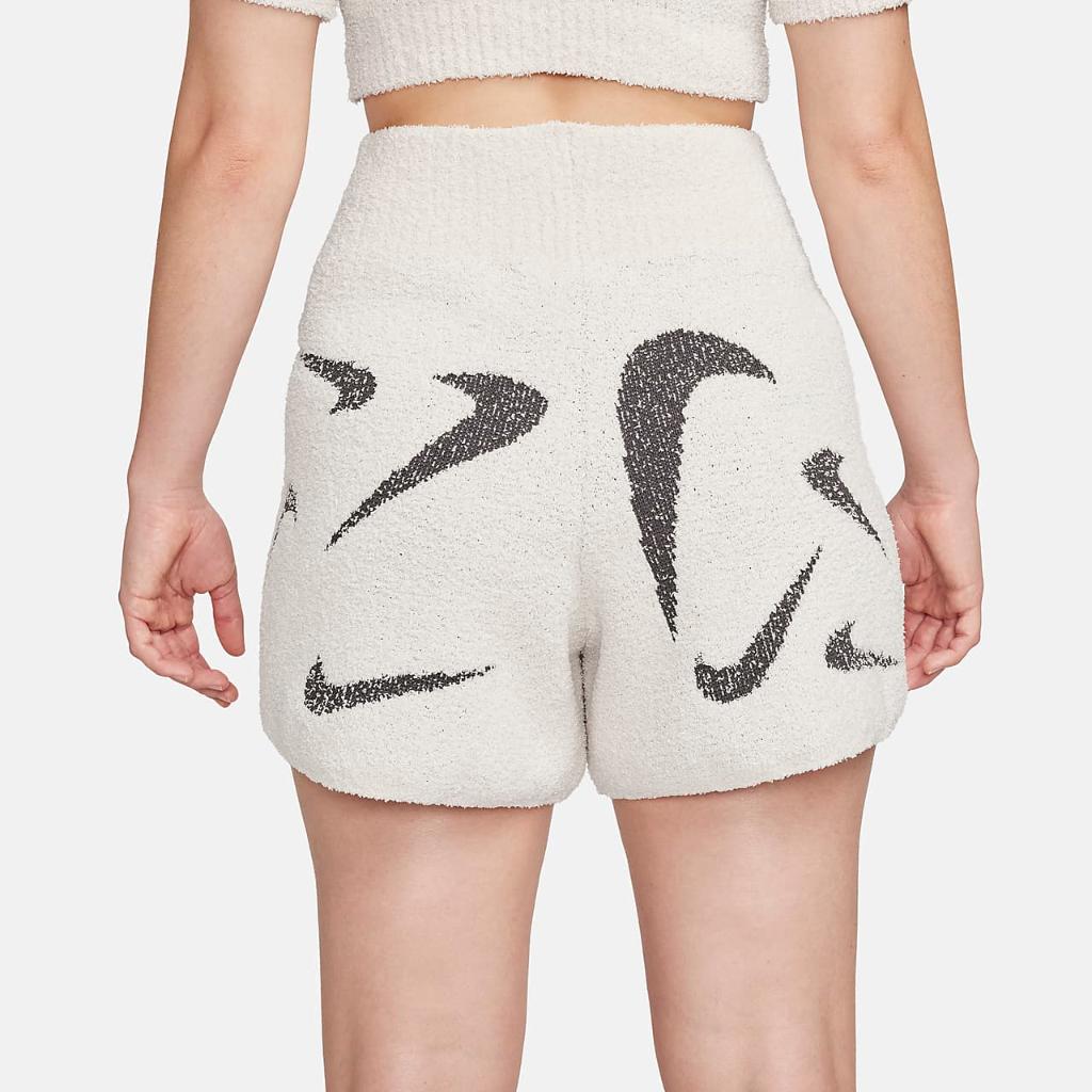 Nike Sportswear Phoenix Cozy Bouclé Women&#039;s High-Waisted Slim 4&quot; Knit Shorts FD4284-104