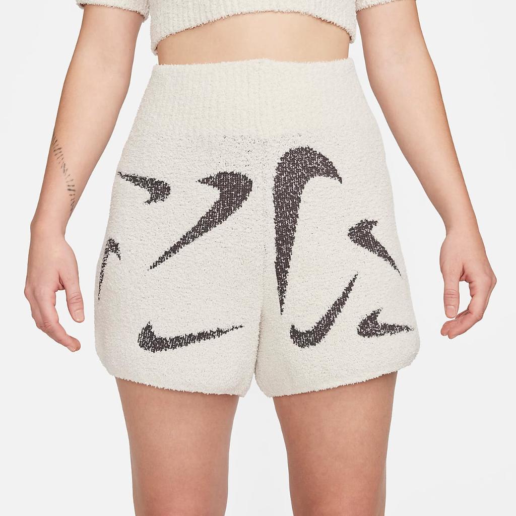 Nike Sportswear Phoenix Cozy Bouclé Women&#039;s High-Waisted Slim 4&quot; Knit Shorts FD4284-104