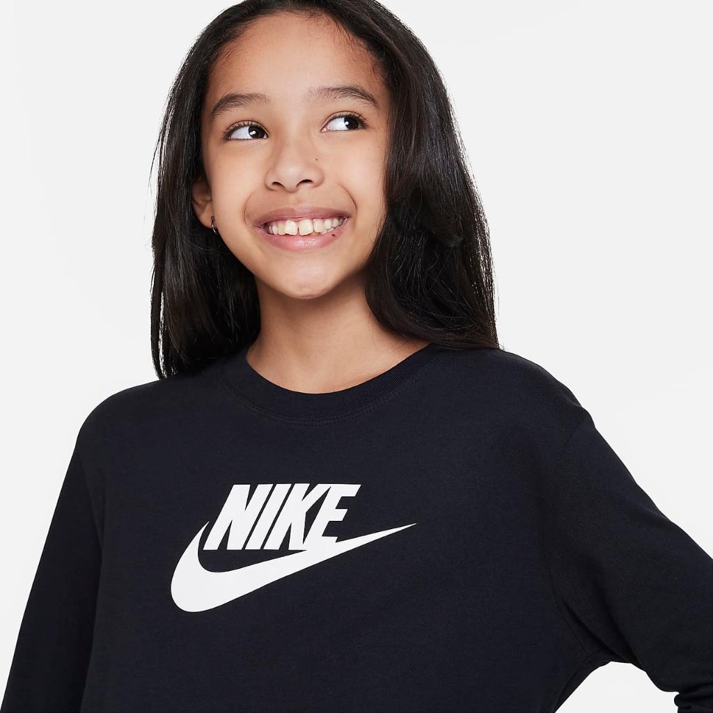 Nike Sportswear Big Kids&#039; (Girls&#039;) Long-Sleeve T-Shirt FD5359-010
