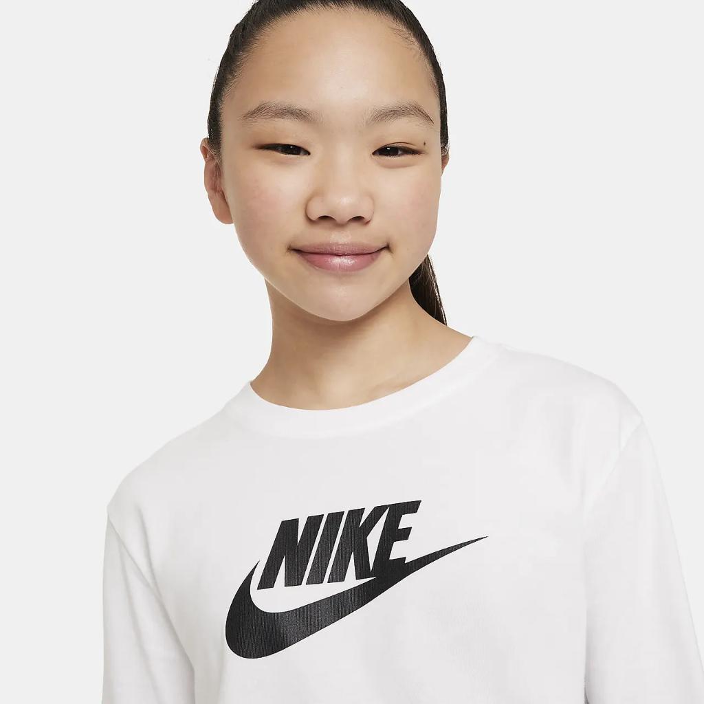 Nike Sportswear Big Kids&#039; (Girls&#039;) Long-Sleeve T-Shirt FD5359-100