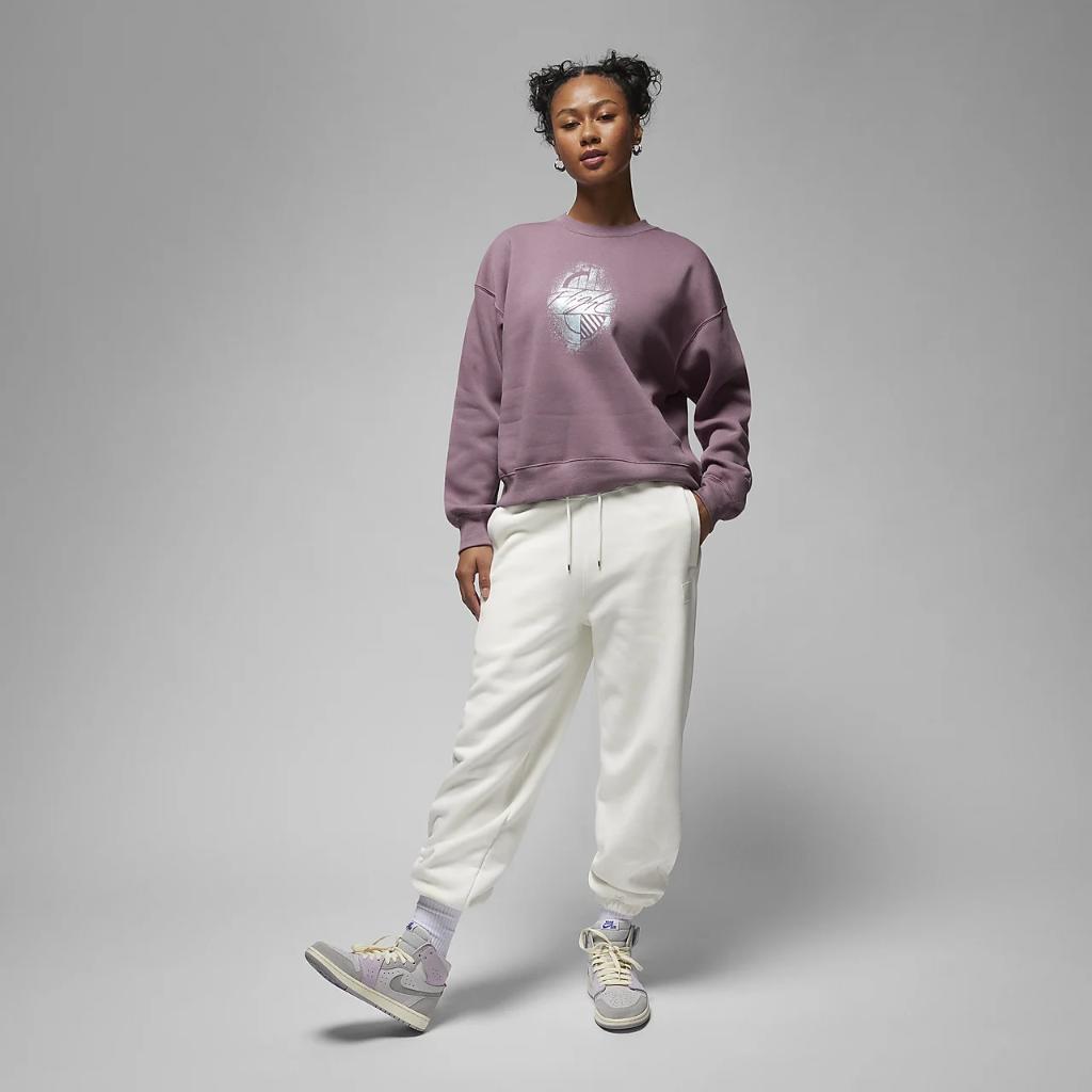 Jordan Brooklyn Fleece Women&#039;s Graphic Crew-Neck Sweatshirt FD7157-508