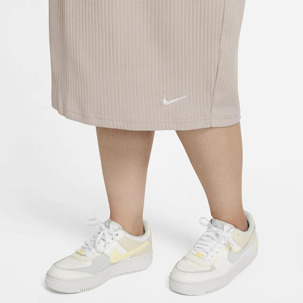 Nike Sportswear Women&#039;s High-Waisted Ribbed Jersey Skirt (Plus Size) FD7521-272