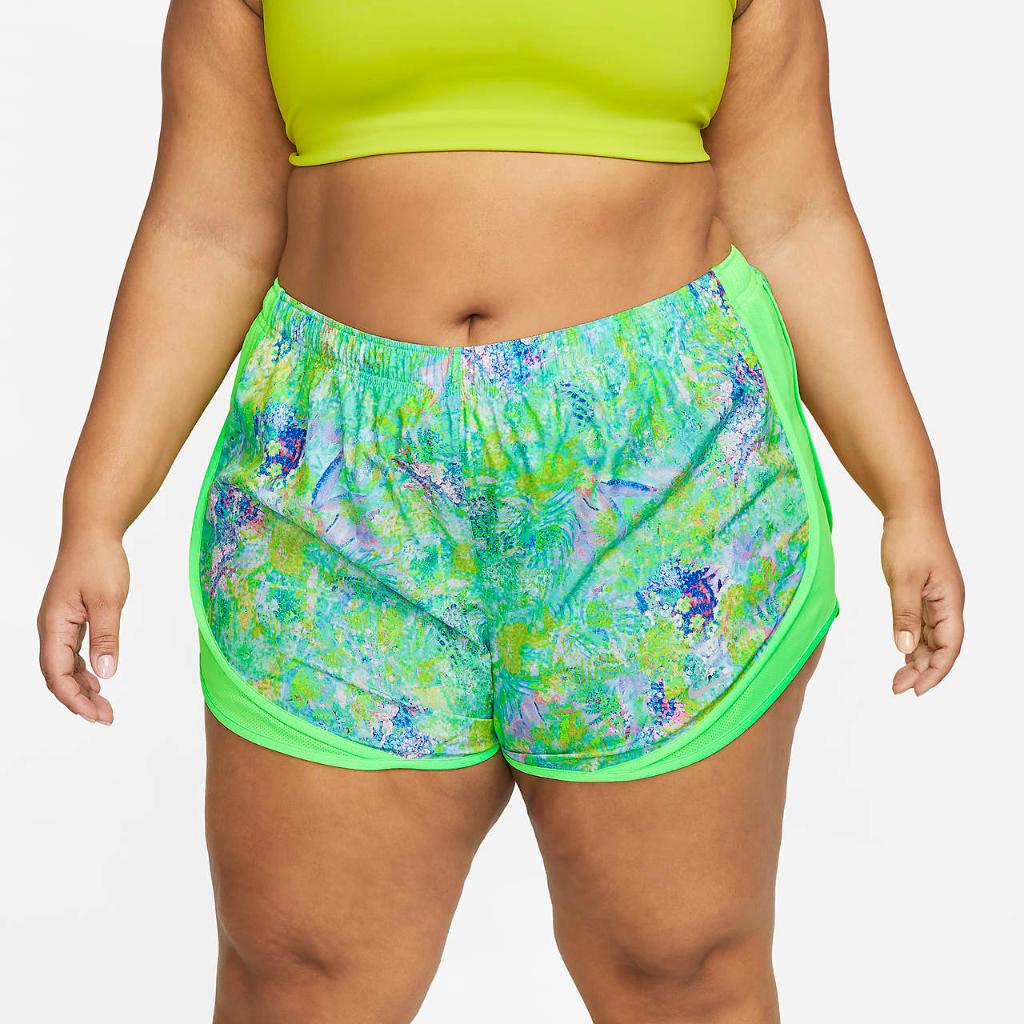 Nike Dri-FIT Tempo Women&#039;s Printed Running Shorts (Plus Size) FD7789-398