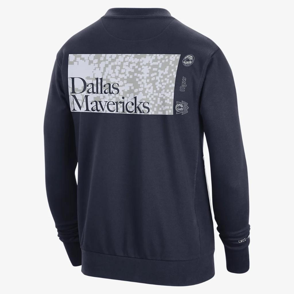 Dallas Mavericks Standard Issue Men&#039;s Nike Dri-FIT NBA Crew-Neck Sweatshirt FD8642-419