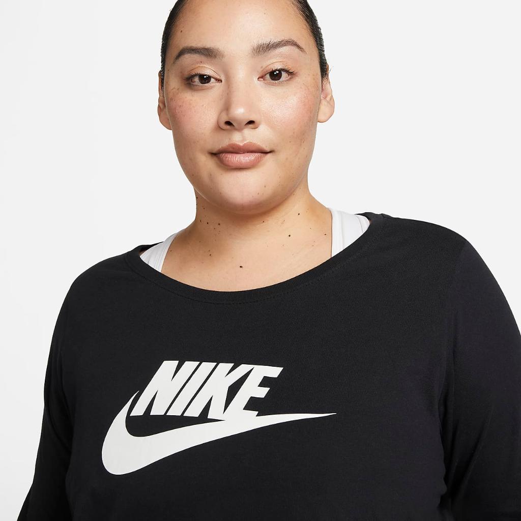 Nike Sportswear Club Women&#039;s Long-Sleeve T-Shirt (Plus Size) FJ0443-010