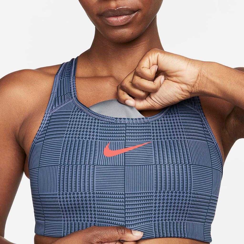 Nike Swoosh Women&#039;s Medium-Support Padded Printed Sports Bra FJ1823-491