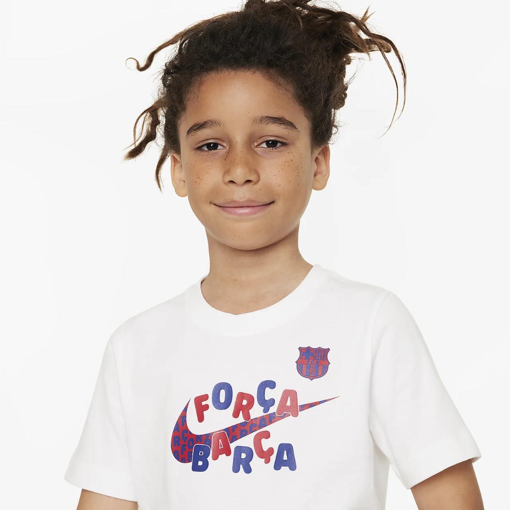 FC Barcelona Mascot Big Kids&#039; Nike Soccer T-Shirt FJ1872-100