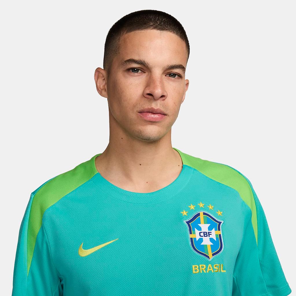 Brazil Strike Men&#039;s Nike Dri-FIT Soccer Short-Sleeve Knit Top FJ2917-445