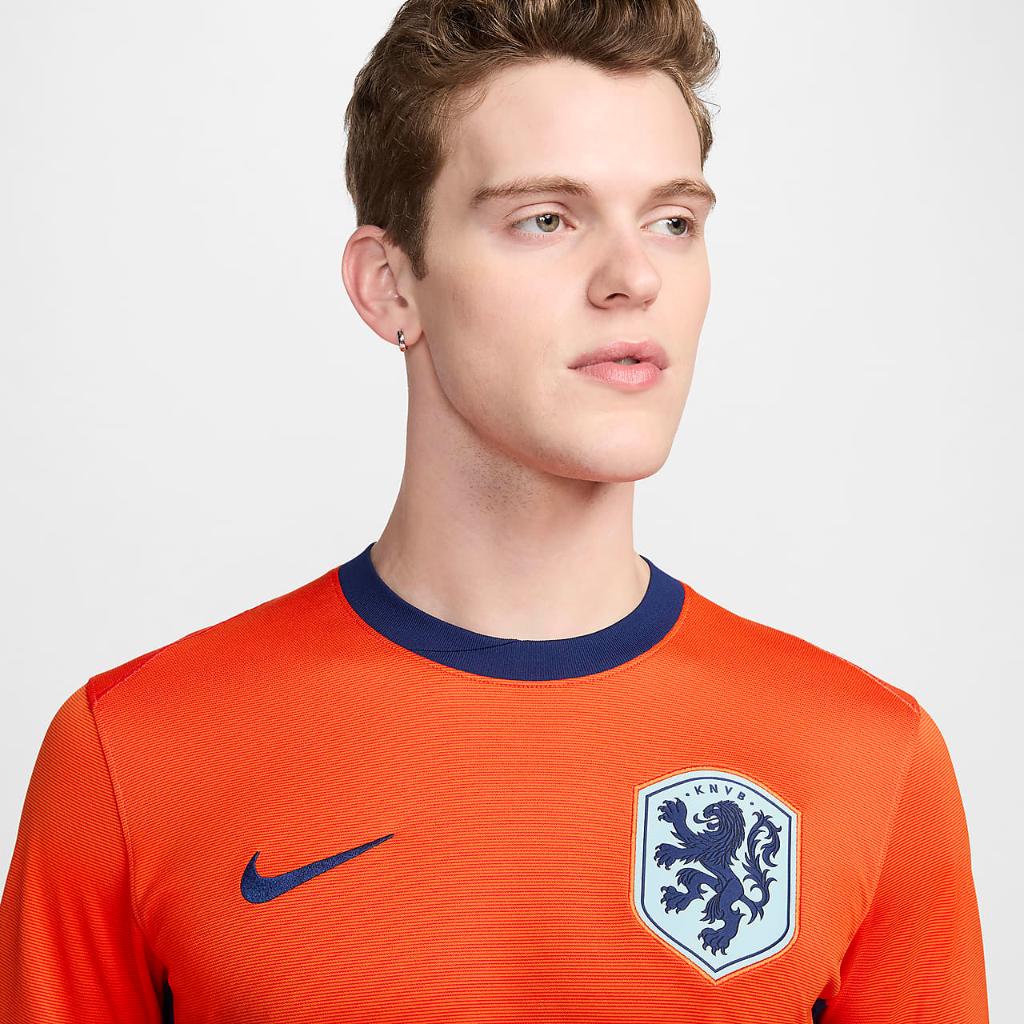 Netherlands (Men&#039;s Team) 2024/25 Stadium Home Men&#039;s Nike Dri-FIT Soccer Replica Jersey FJ4276-819