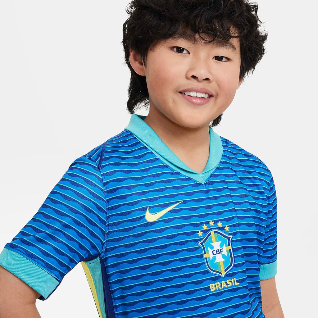 Brazil 2024 Stadium Away Big Kids&#039; Nike Dri-FIT Soccer Replica Jersey FJ4408-458