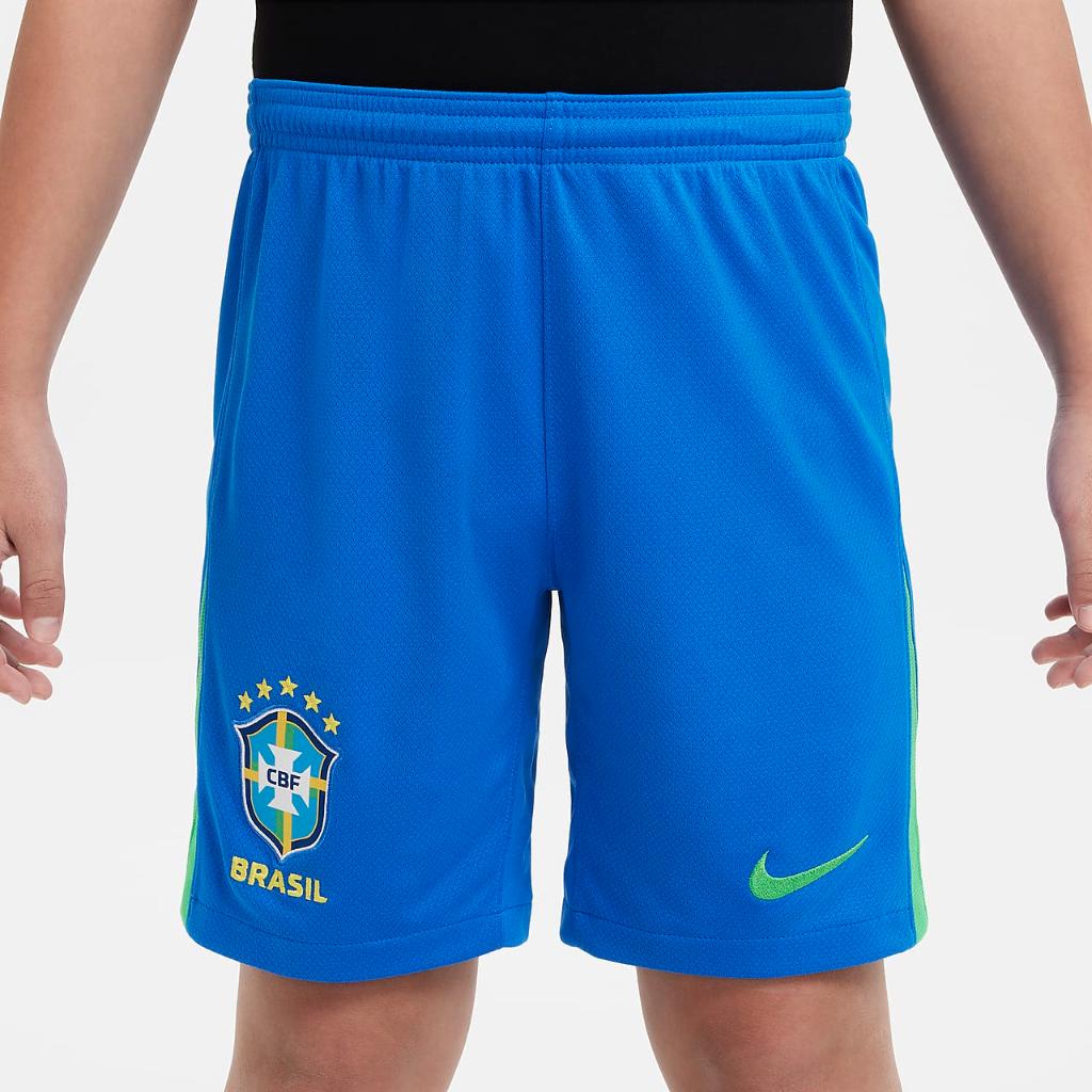 Brazil 2024 Stadium Home Big Kids&#039; Nike Dri-FIT Soccer Replica Shorts FJ4431-458