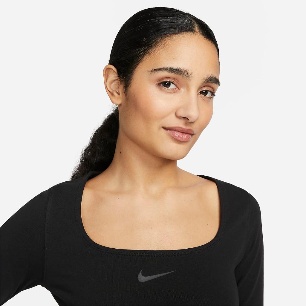 Nike Sportswear Women&#039;s Long-Sleeve Crop Top FJ5228-010