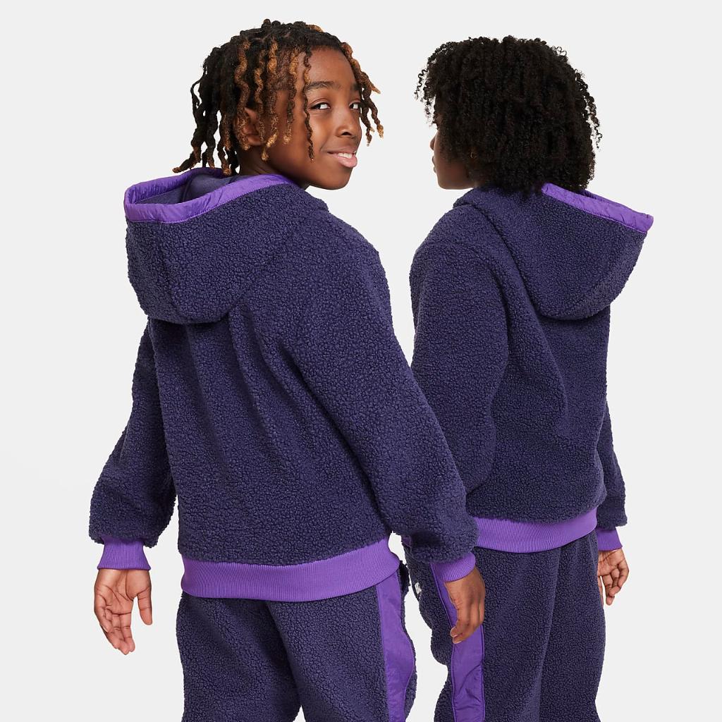 Nike Sportswear Club Fleece Big Kids&#039; Full-Zip Winterized Hoodie FJ6019-555