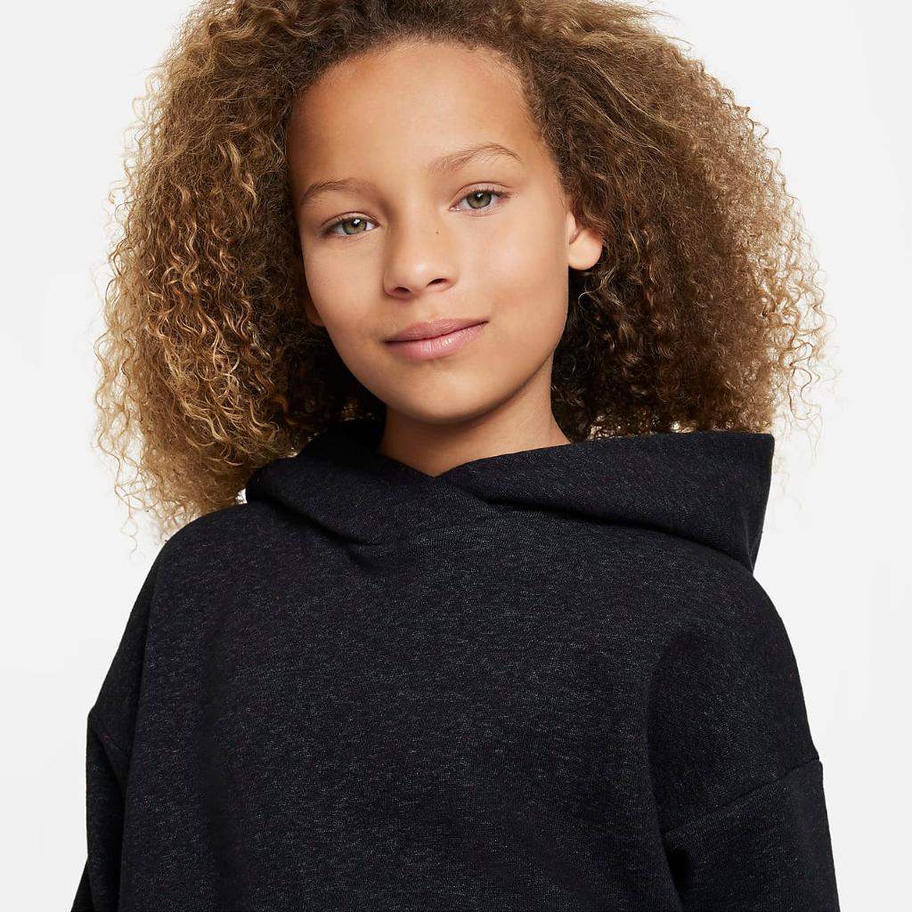 Nike Icon Fleece Big Kids&#039; Oversized Pullover Hoodie FJ6027-010