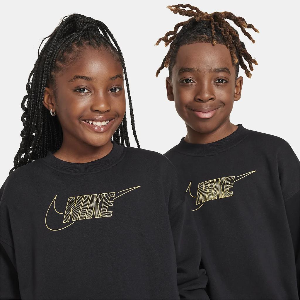 Nike Sportswear Club Fleece Big Kids&#039; (Girls&#039;) Crew-Neck Sweatshirt FJ6161-010