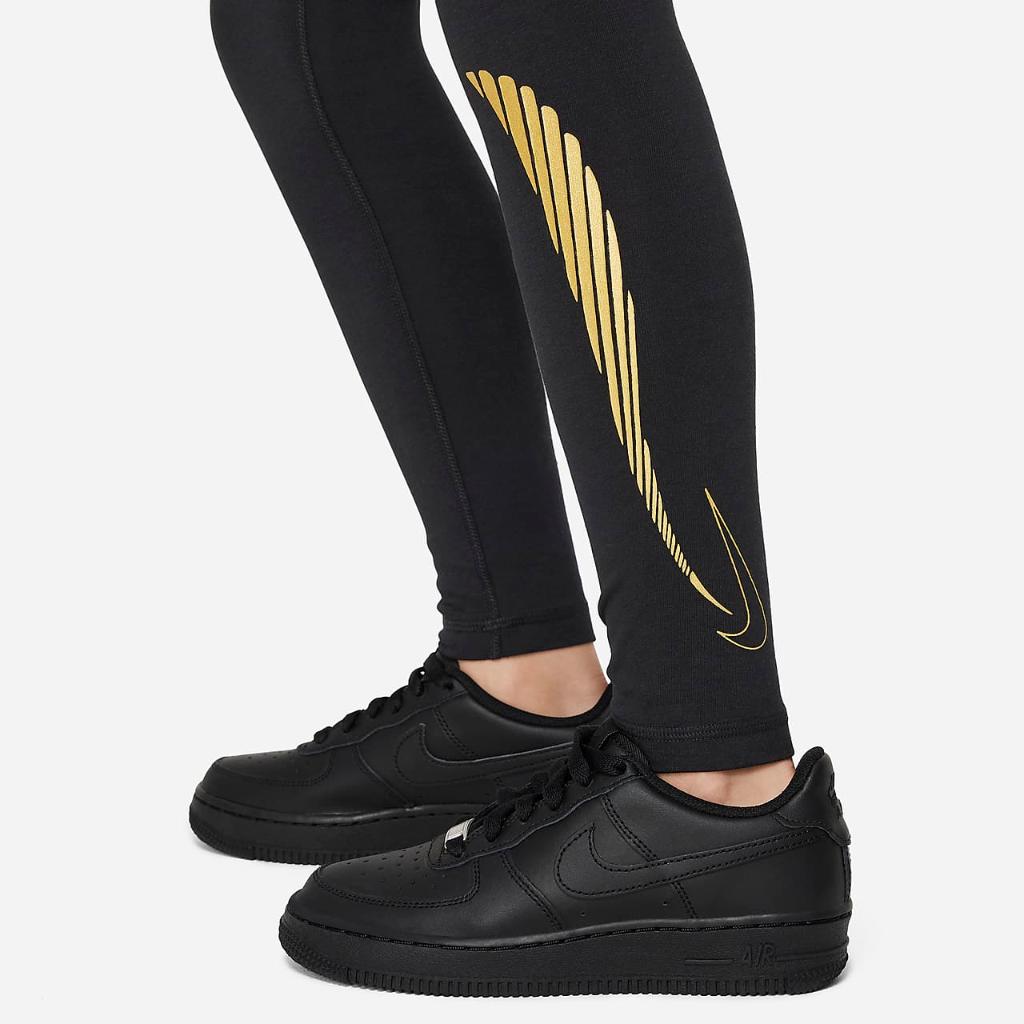 Nike Sportswear Favorites Big Kids&#039; (Girls&#039;) High-Waisted Leggings FJ6164-010