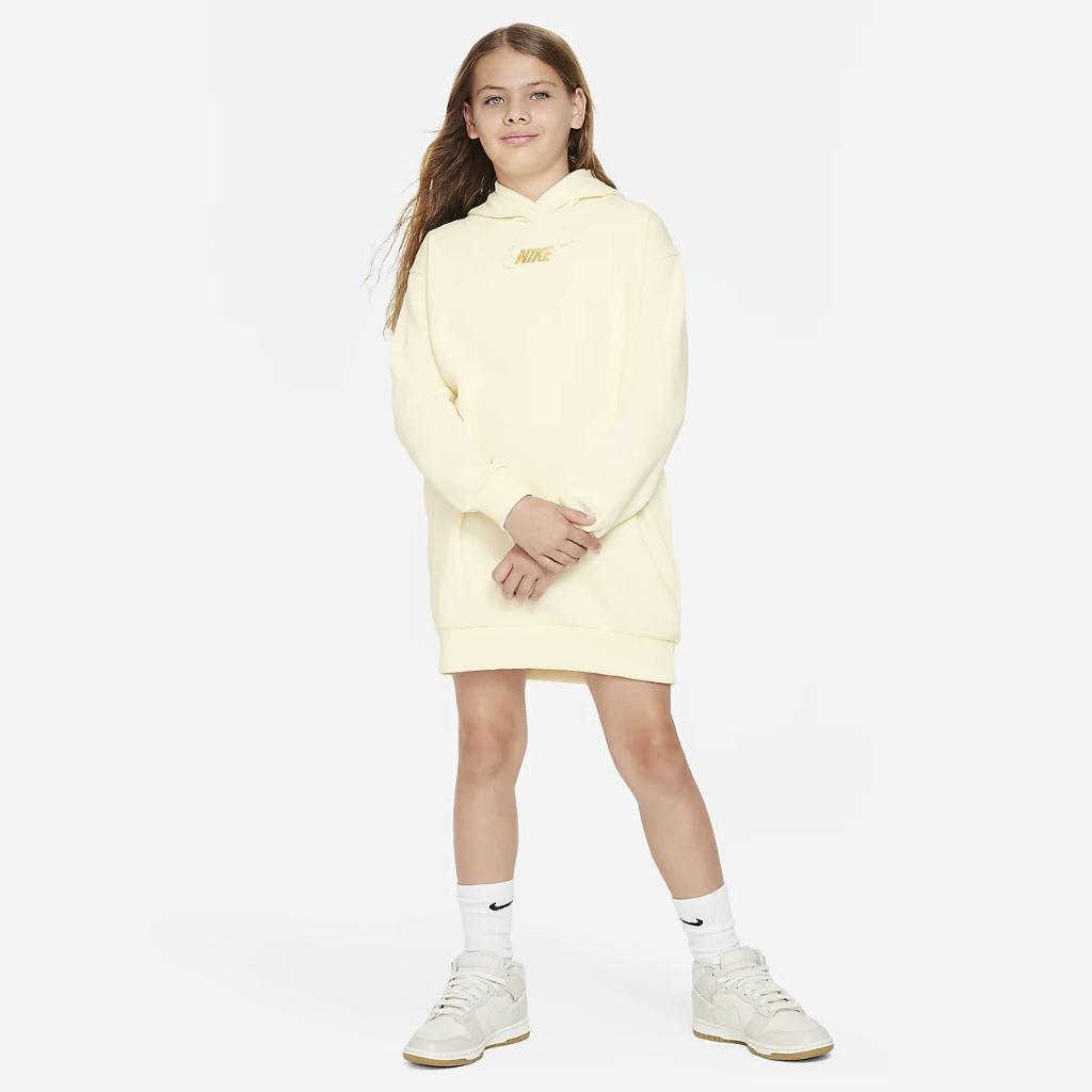 Nike Sportswear Club Fleece Big Kids&#039; (Girls&#039;) Hoodie Dress FJ6165-113