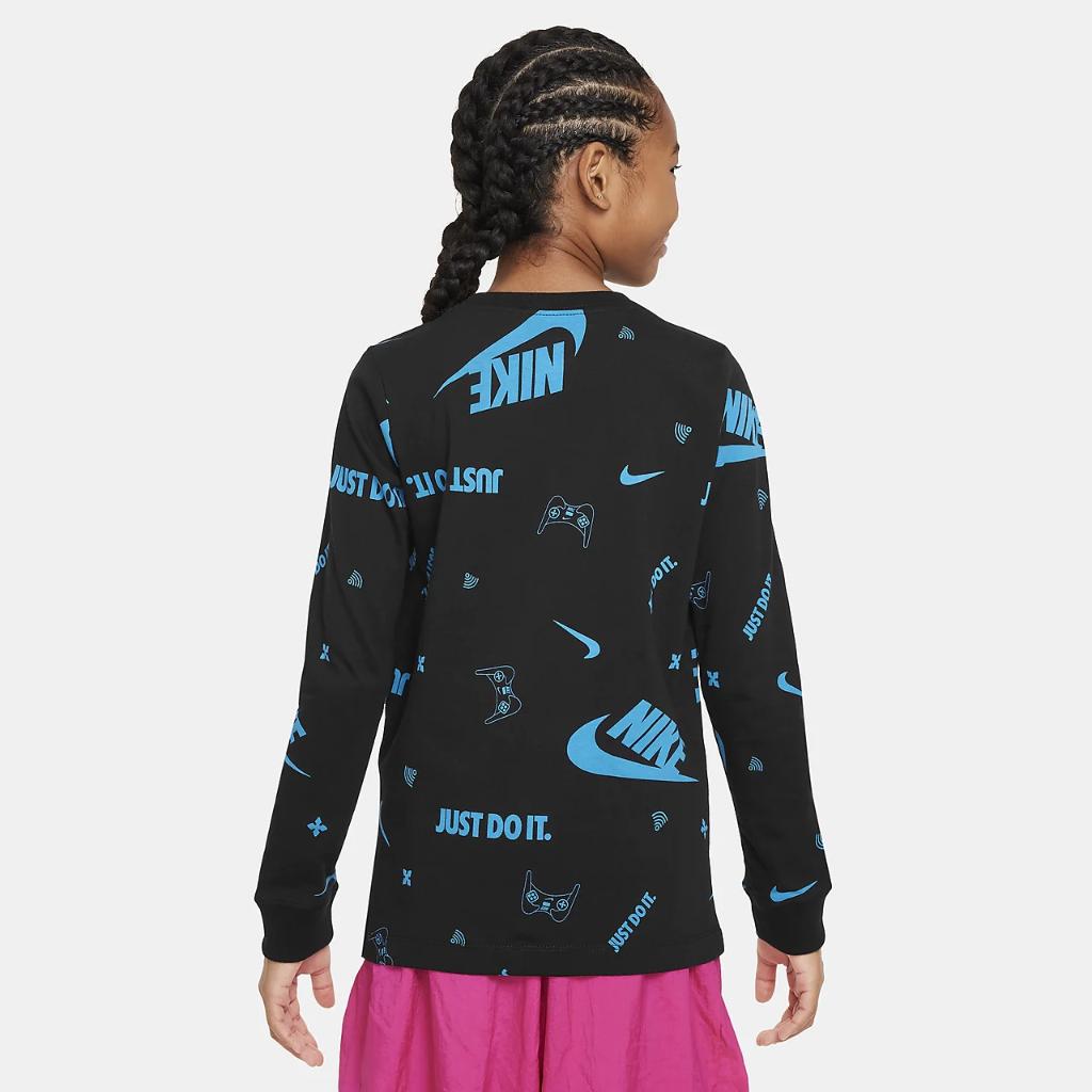 Nike Sportswear Big Kids&#039; Long-Sleeve T-Shirt FJ6392-010