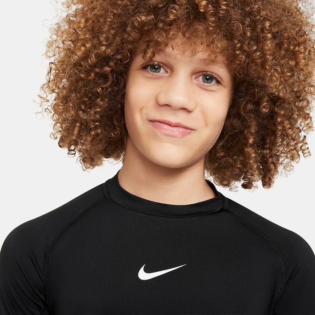 Nike Pro Big Kids&#039; (Boys&#039;) Dri-FIT Long-Sleeve Top FJ6822-010