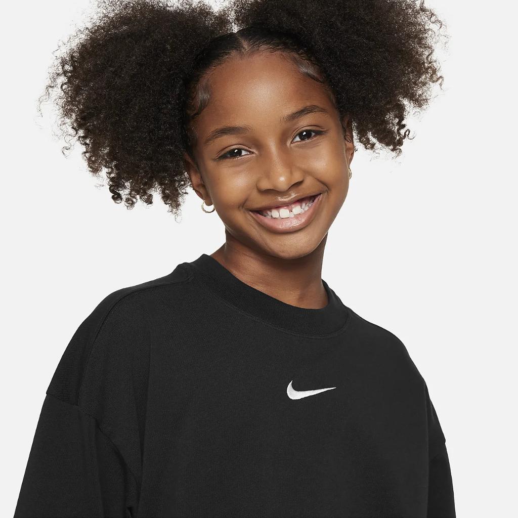 Nike Sportswear Premium Essentials Big Kids&#039; (Girls&#039;) Oversized T-Shirt FJ6855-010