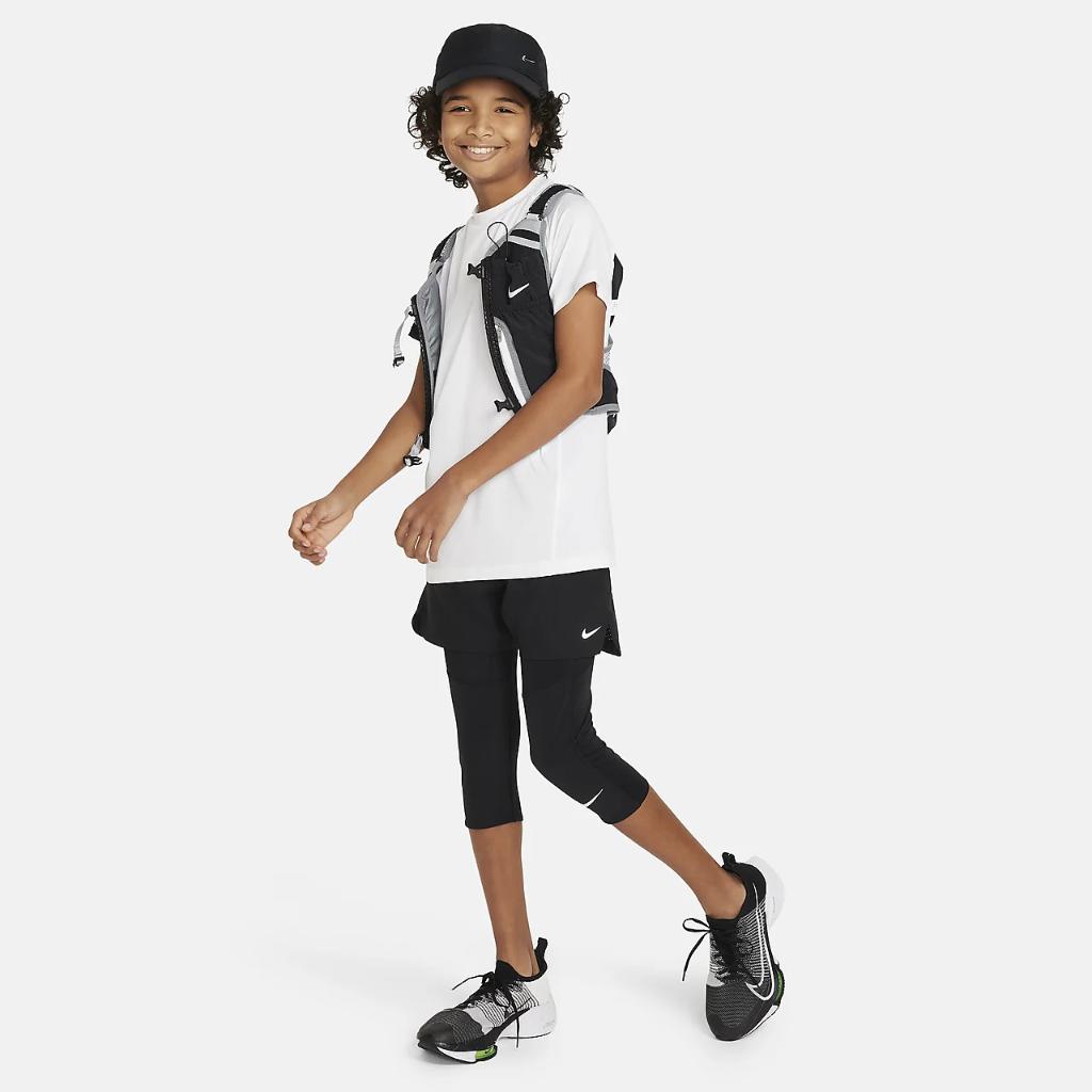 Nike Pro Big Kids&#039; (Boys&#039;) Dri-FIT Short-Sleeve Top FJ6858-100