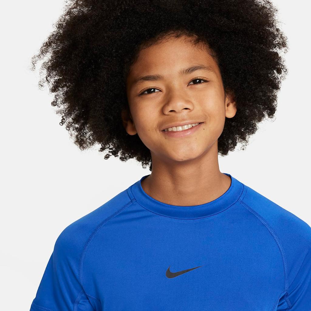 Nike Pro Big Kids&#039; (Boys&#039;) Dri-FIT Short-Sleeve Top FJ6858-480