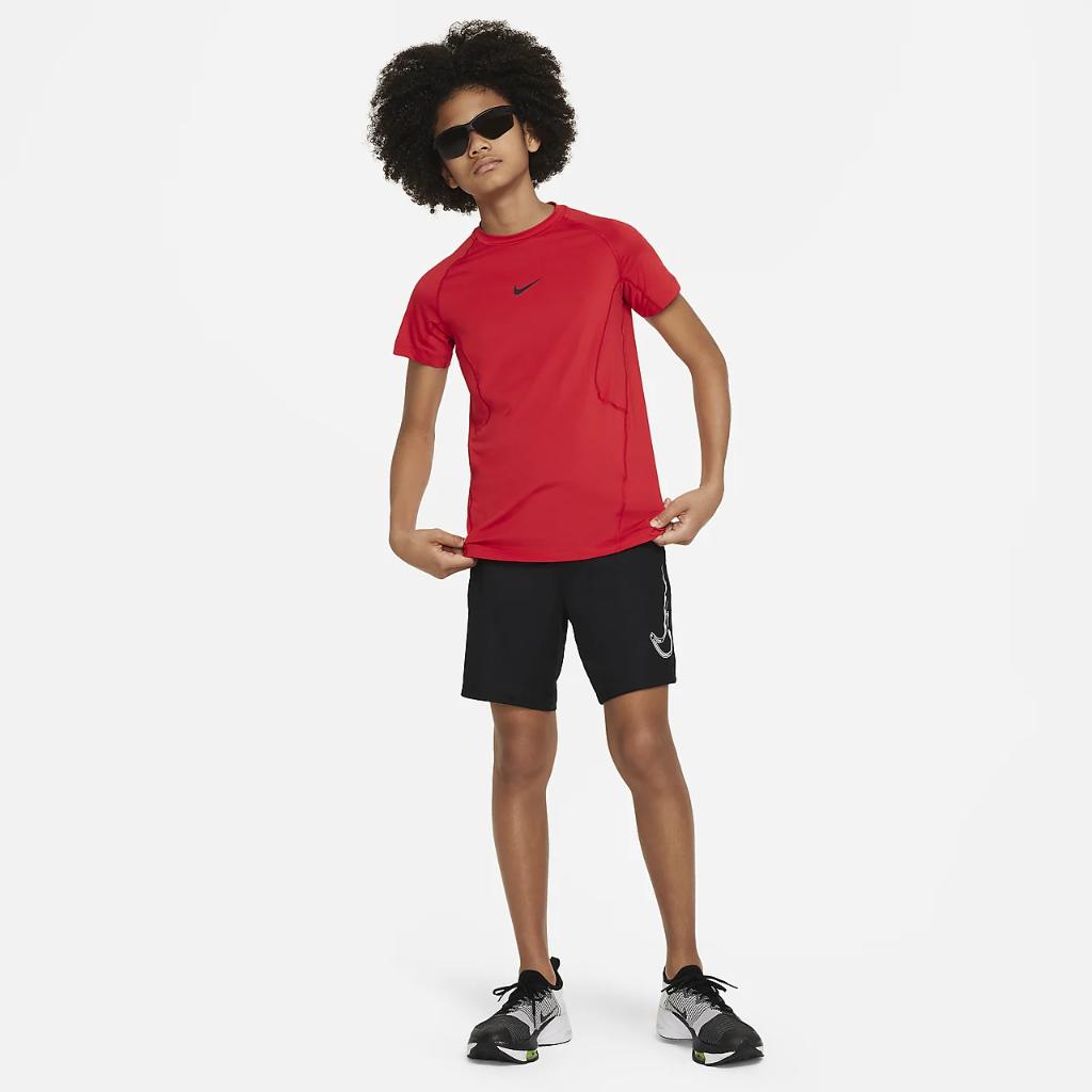 Nike Pro Big Kids&#039; (Boys&#039;) Dri-FIT Short-Sleeve Top FJ6858-657