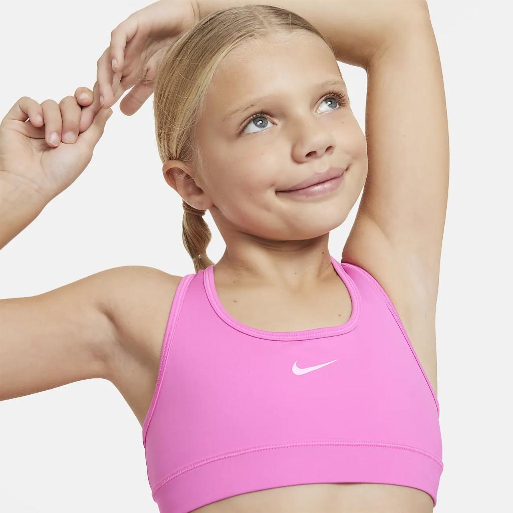 Nike Swoosh Big Kids&#039; (Girls&#039;) Sports Bra FJ7161-675