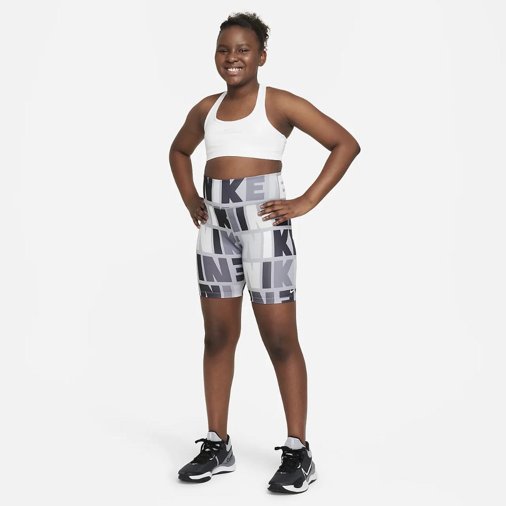 Nike Swoosh Big Kids&#039; (Girls&#039;) Sports Bra (Extended Size) FJ7162-100