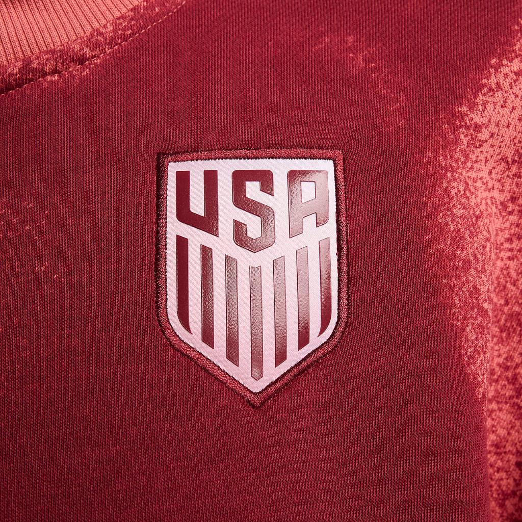 USMNT Phoenix Fleece Women&#039;s Nike Soccer Oversized 1/2-Zip Crop Sweatshirt FJ7842-655