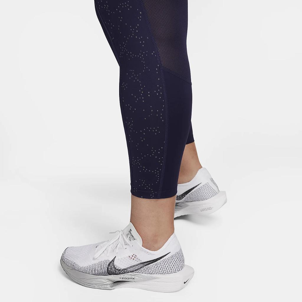 Nike Fast Women&#039;s Mid-Rise 7/8 Printed Leggings with Pockets (Plus Size) FN1451-555