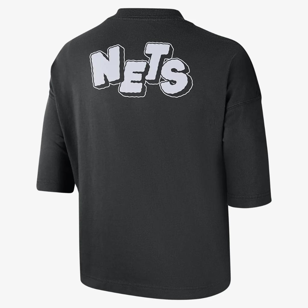Brooklyn Nets 2023/24 City Edition Women&#039;s Nike NBA Courtside Boxy T-Shirt FN2100-010