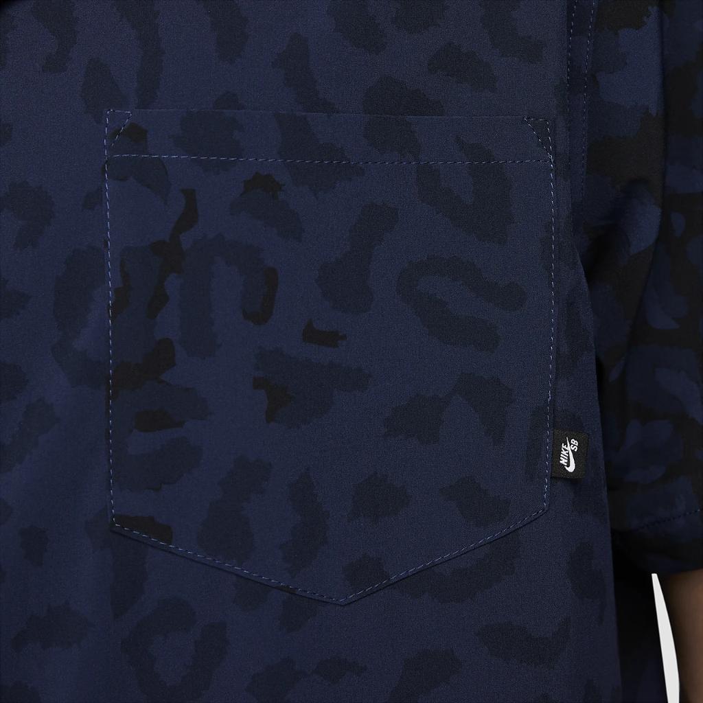 Nike SB Print Bowler Short-Sleeve Button-Up Skate Shirt FN2595-410