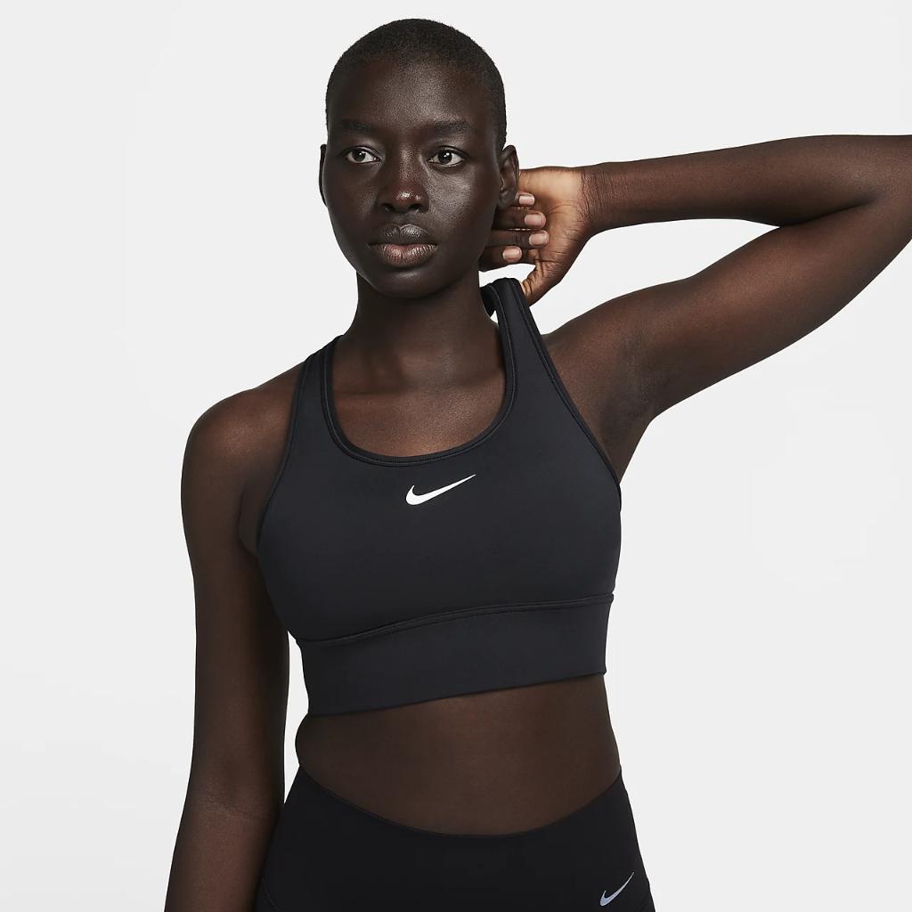Nike Swoosh Medium Support Women&#039;s Padded Longline Sports Bra FN2728-010