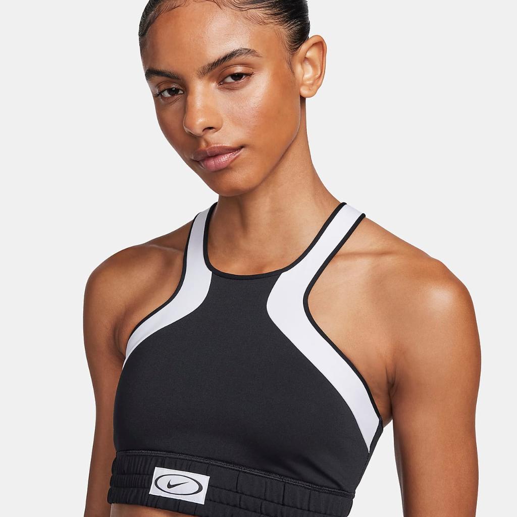 Nike High Neck Women&#039;s Medium-Support Lightly Lined Color-Block Sports Bra FN2743-010