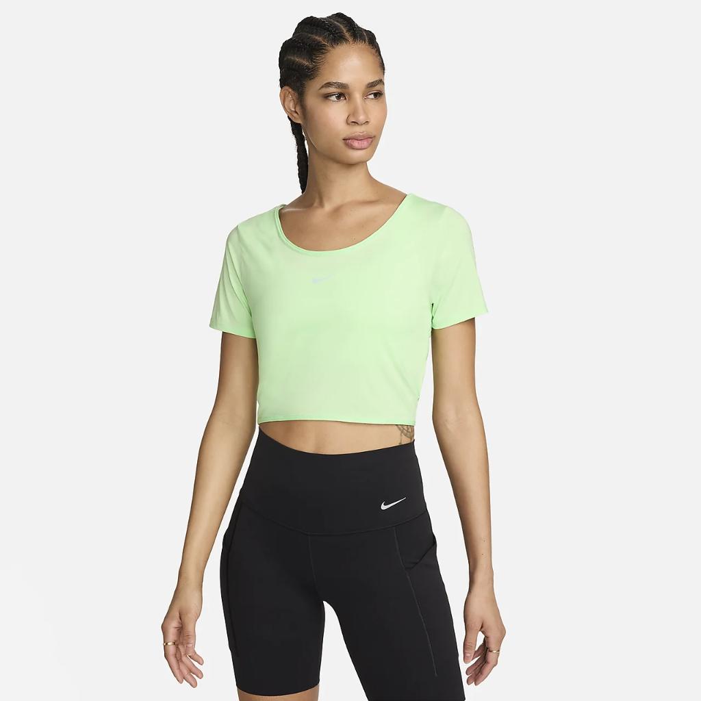 Nike One Classic Women&#039;s Dri-FIT Short-Sleeve Cropped Twist Top FN2851-376