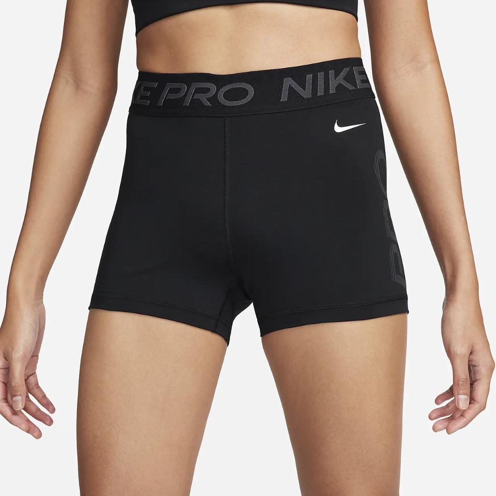 Nike Pro Women&#039;s Mid-Rise 3&quot; Graphic Shorts FN3141-010