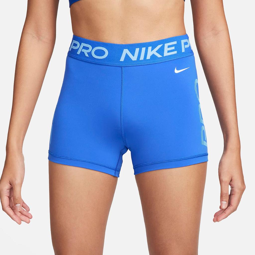Nike Pro Women&#039;s Mid-Rise 3&quot; Graphic Shorts FN3141-405