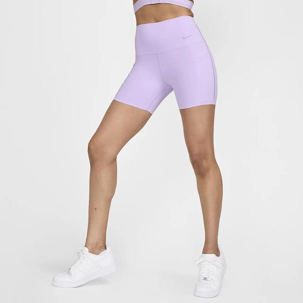 Nike Universa Women&#039;s Medium-Support High-Waisted 5&quot; Biker Shorts with Pockets FN3151-512