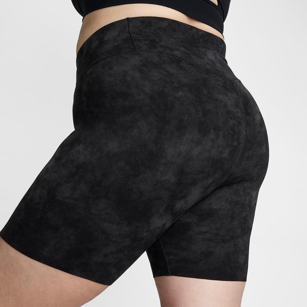 Nike Zenvy Tie-Dye Women&#039;s Gentle-Support High-Waisted 8&quot; Biker Shorts (Plus Size) FN3161-010