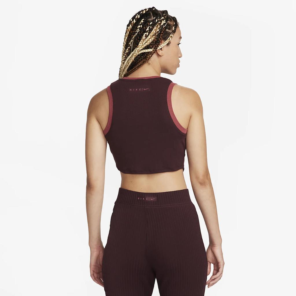 Nike Sportswear Essentials Women&#039;s Ribbed Cropped Tank FN3170-652