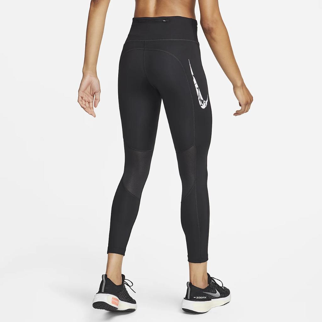 Nike Fast Women&#039;s Mid-Rise 7/8 Running Leggings with Pockets FN3268-010