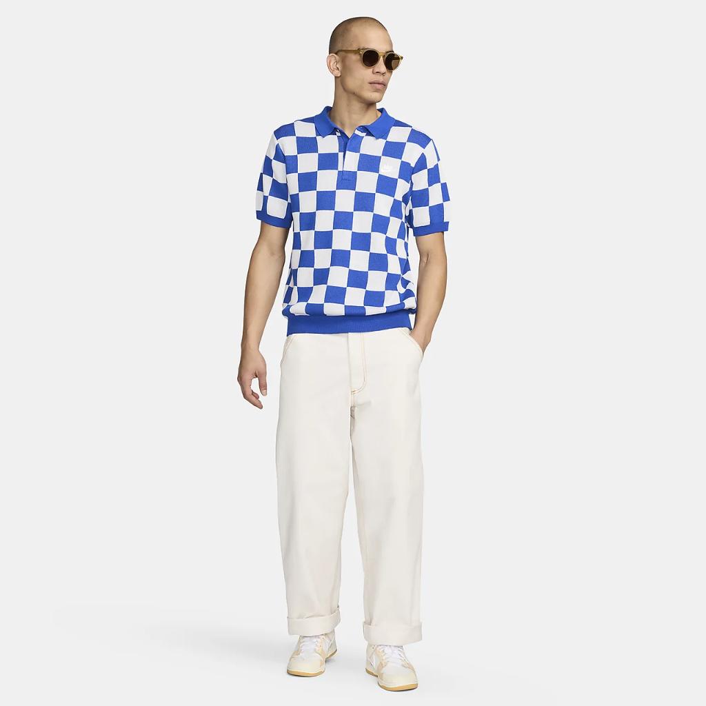 Nike Sportswear Club Men&#039;s Checkers Polo FN3422-480