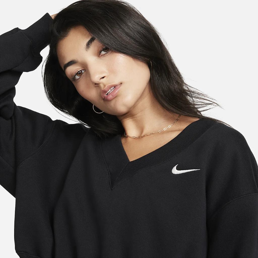 Nike Sportswear Phoenix Fleece Women&#039;s Cropped V-Neck Top FN3651-010