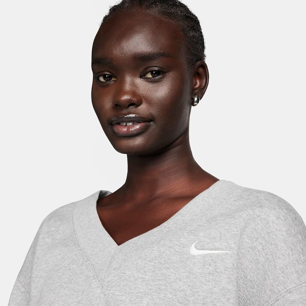 Nike Sportswear Phoenix Fleece Women&#039;s Cropped V-Neck Top FN3651-063