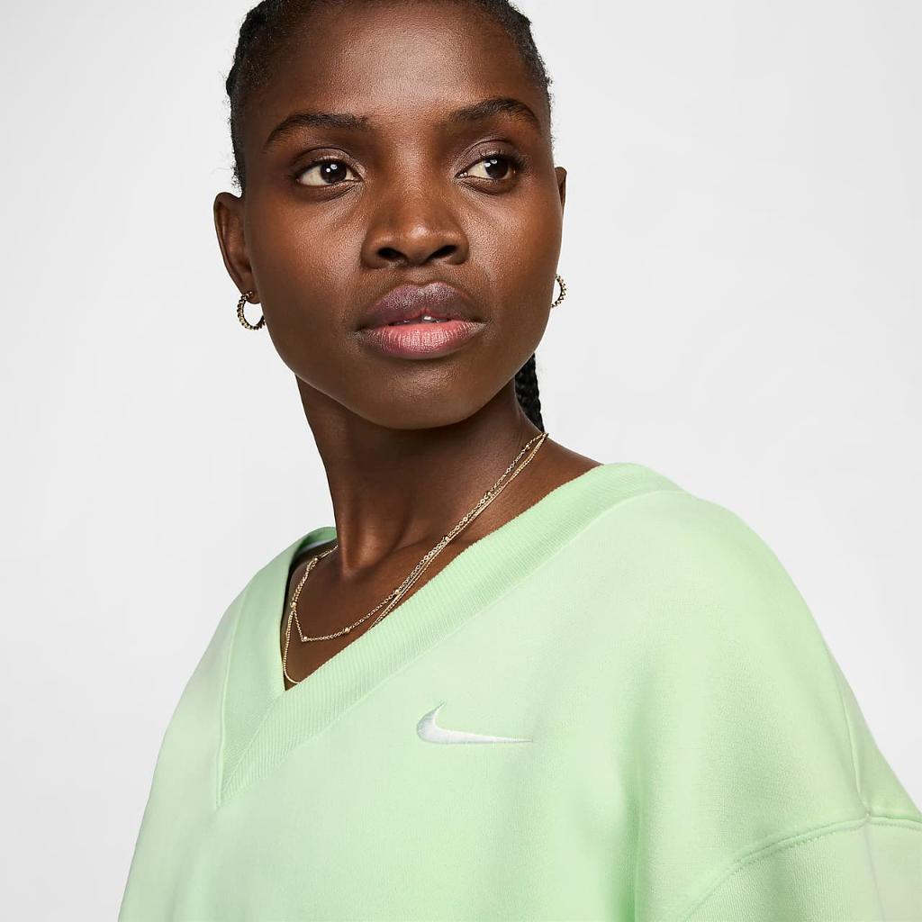 Nike Sportswear Phoenix Fleece Women&#039;s Cropped V-Neck Top FN3651-376