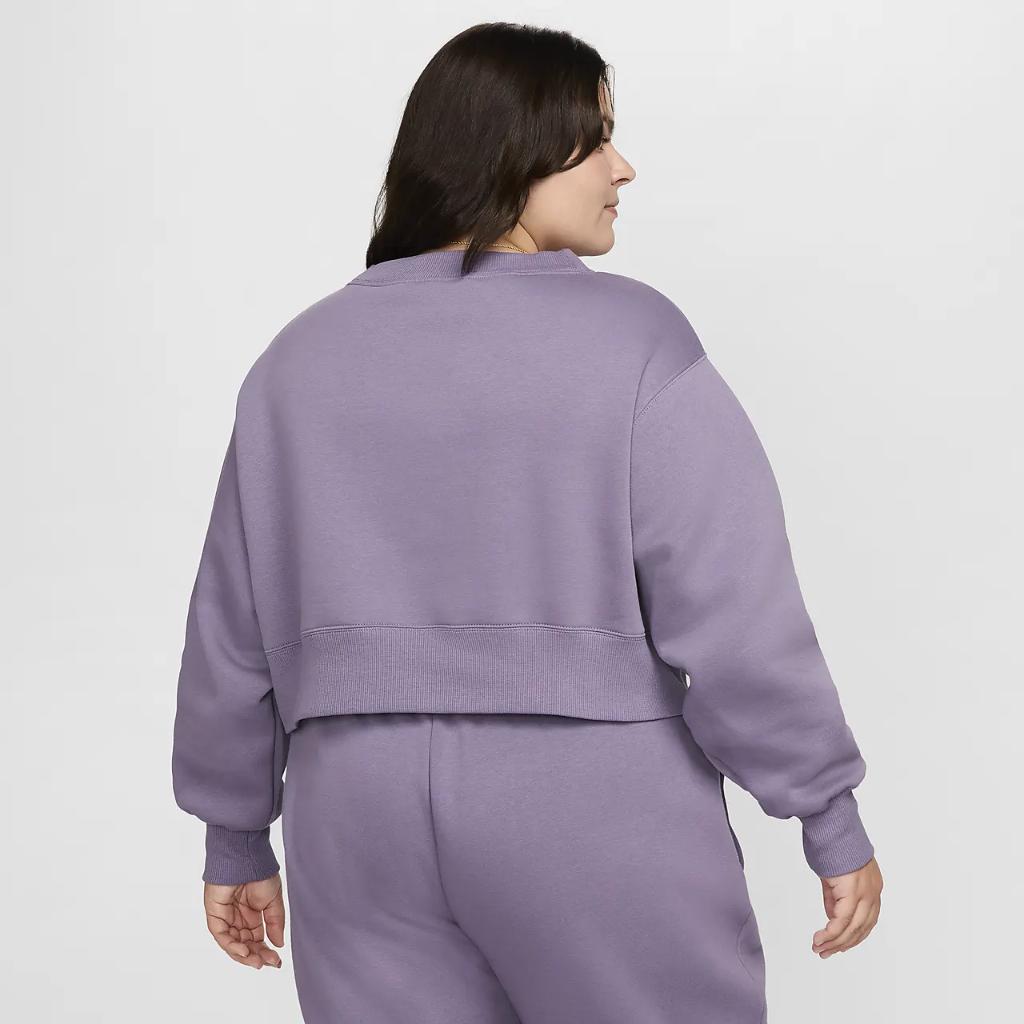 Nike Sportswear Phoenix Fleece Women&#039;s Oversized Cropped V-Neck Top (Plus Size) FN3653-509