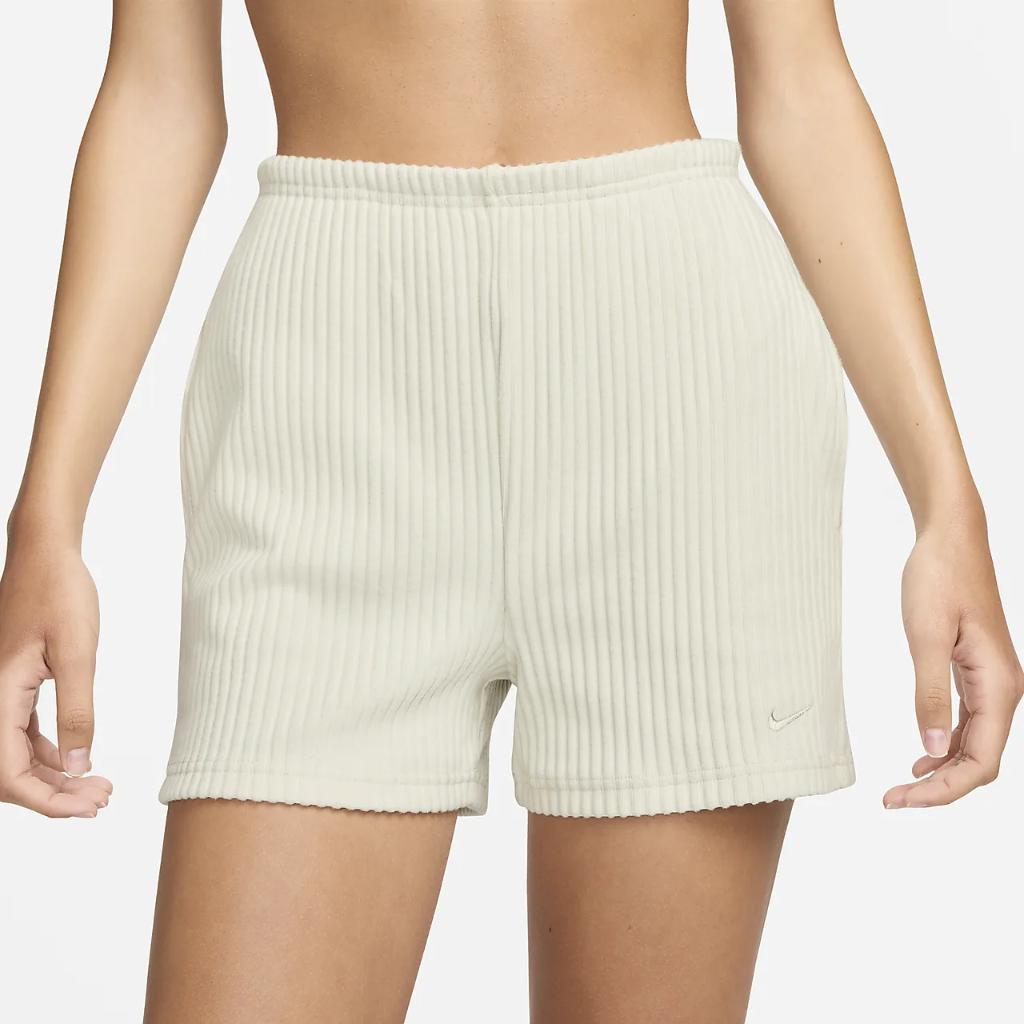 Nike Sportswear Chill Knit Women&#039;s High-Waisted Slim 3&quot; Ribbed Shorts FN3674-104