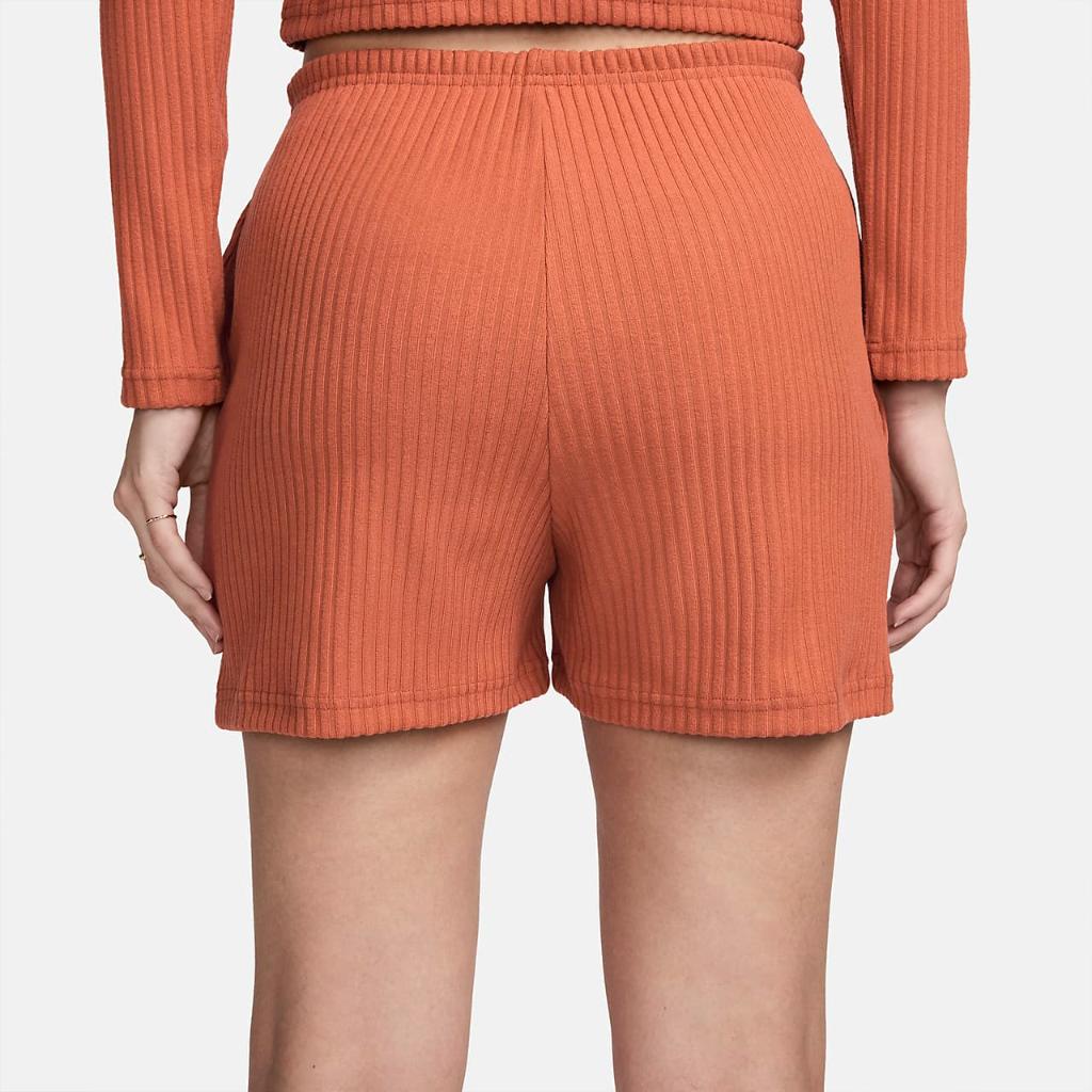 Nike Sportswear Chill Knit Women&#039;s High-Waisted Slim 3&quot; Ribbed Shorts FN3674-825